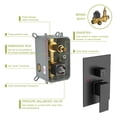 thumbnail image 6 of Dual Shower Head - 10 Inch Wall Mounted Square Shower System with Rough-in Valve,Matte black, 6 of 9