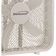 Brentwood Kool Zone 3-Speed 20 - Inch Box Fan - White