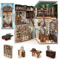 thumbnail image 1 of Kit de rincón para libros DIY para casa de muñecas MiniCity Hemingway House con LED, 1 of 6