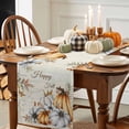 thumbnail image 3 of Thanksgiving Pumpkins Table Runner, Autumn Thanksgiving Kitchen Dining Table Decoration for Home Party Decor 13x90 Inches, 3 of 9