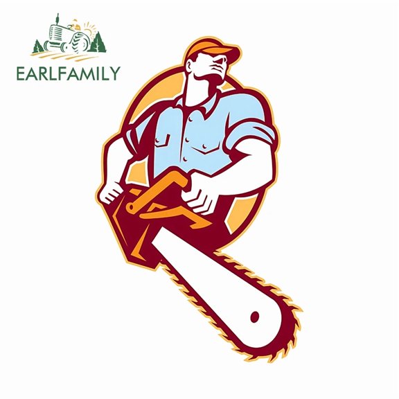 EARLFAMILY 5.1" Lumberjack Anime Car Stickers Vinyl Personality Scratch Proof Motorcycle Decal for ATV JDM VAN
