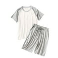 thumbnail image 5 of cllios Mens Cotton Pajama Sets with Shorts Classic Dot Loungewear Short Sleeve Sleepwear Button Down Nightwear 2 Piece Pjs Sets, 5 of 6