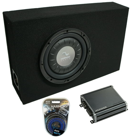 Universal Regular Standard Cab Truck Harmony F104 Ported 10" Sub Box & CXA400.1