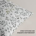 thumbnail image 2 of Spring Pillow Covers 16x16 inch Set of 2, Soft Pillowcases Flowers Leaves Pattern Decorative Sofa Living Room Bed Square Pillow Case Cushion Cover-Black Gray, 2 of 6