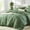 Dark Green, variant on Flymme Burnt Orange Comforter Set Queen Size 7 Pieces Bed in a Bag Shabby Chic Bedding Farmhouse Soft Microfiber Boho Bed Set for All Season
