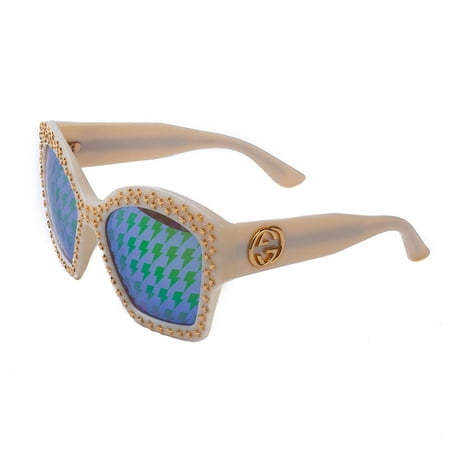 Gucci Women's Square Frame Star Sunglasses White