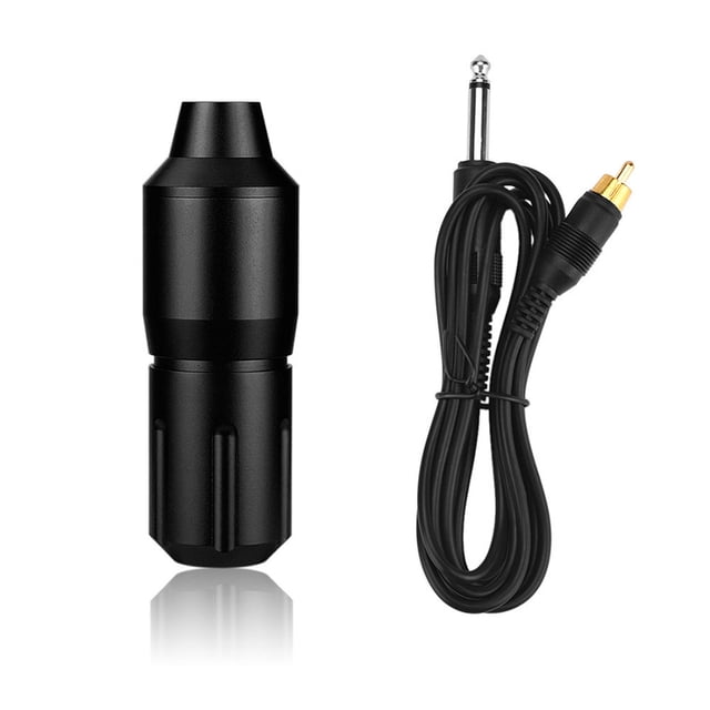 Colorear Motor Rotary Máquina Shader Pen Corto Aleación de aluminio Liner de piel RCA Interfaz Cuerpo Belleza Herramienta Principiantes Artistas Negro Methold CE001247-01