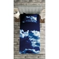 thumbnail image 3 of Ambesonne Dark Blue Quilted Bedspread Set 2 Pcs, Sky Dramatic Clouds, Twin Size, Blue Dark Blue White, 3 of 3