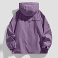 thumbnail image 6 of Husipze Rain Jacket Men Lightweight Waterproof Raincoat Zip Up Windbreaker Athletic Coats with Hood Mens Casual Jacket for Outdoor Sports Purple M, 6 of 6
