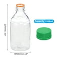 thumbnail image 2 of Uxcell Round Media Storage Bottles, 1000ml Thickened Glass Graduated Round Bottles with GL45 Green Screw Cap for Lab Water Reagent Liquids, Clear, 2 of 7