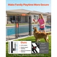 thumbnail image 2 of VEVOR Pool Fence Gate, 4 x 2.5 ft Inground Swimming Pool Fences Gate, Outdoor Security Fencing Door Kit with Metal Latch and Stopper, 352 gsm Teslin PVC Mesh, Square Tube, Easy Installation, Black, 2 of 9