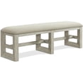 thumbnail image 1 of Riverside Furniture Cascade Upholstered Wood Dining Bench in Dovetail Gray, 1 of 4
