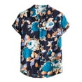 thumbnail image 2 of POTETI Shirts for Men Beach Hawaiian Short Sleeve Tropical Casual Button Down Shirt Tops, 2 of 9