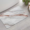 thumbnail image 2 of White Rose Gold Marble Bathroom Rugs Mat,Non Slip Microfiber Bathroom Rug,Rubber Backing,Soft Bathroom Mats for Bathroom Floor,Tub and Shower,17x27in(43x68cm), 2 of 5