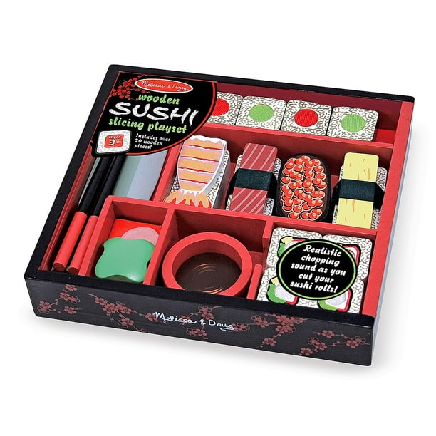 Melissa & doug roll best sale wrap & slice sushi counter
