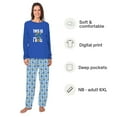 thumbnail image 2 of Family Matching Hanukkah Pajamas With This Is How I Roll, Happy Hanukkah Hanukkah Pj, Cotton And Polyester Blend, 2 of 7