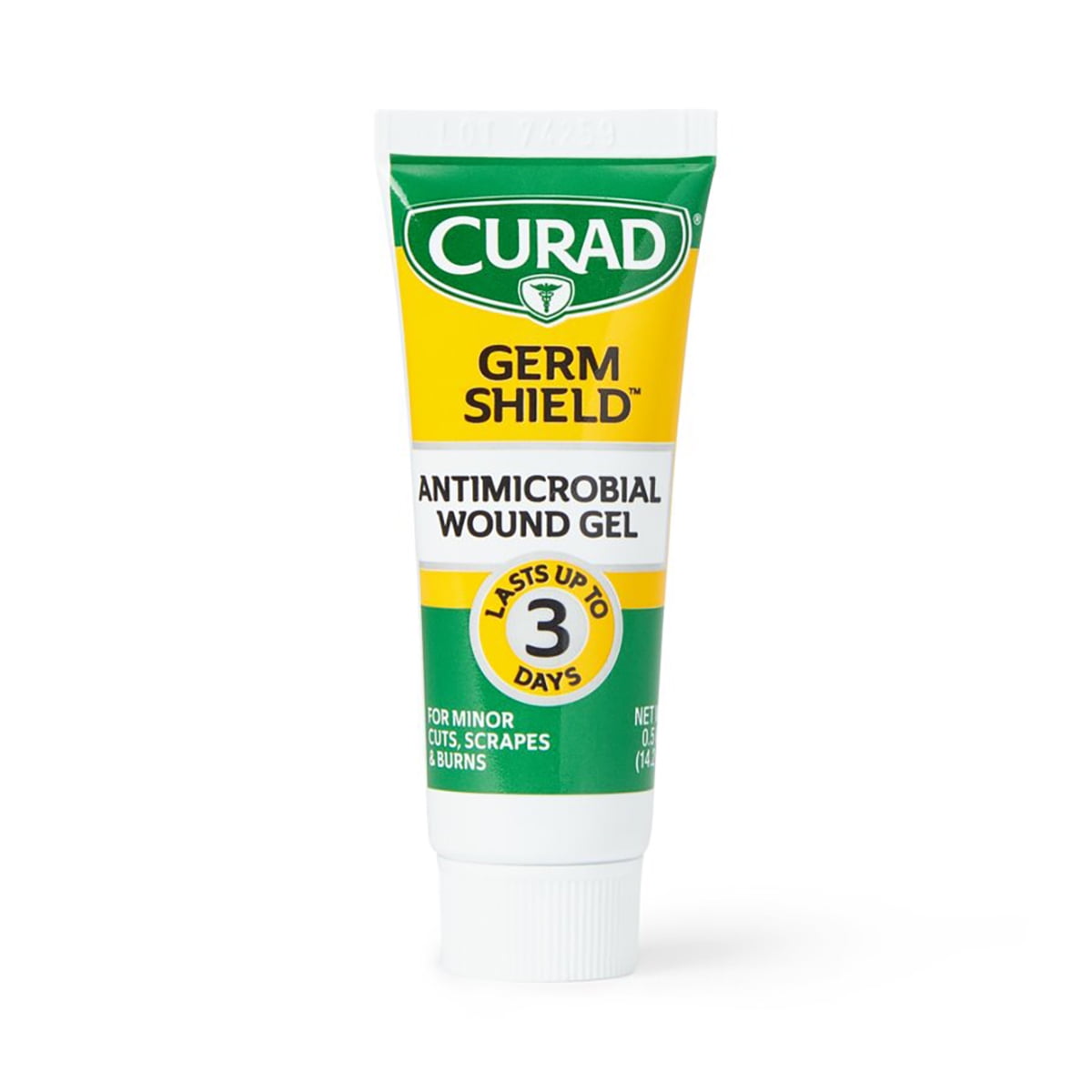 Curad Germ Shield Antimicrobial Silver Wound Gel, For Minor Cuts, Scrapes and Burns, 0.5 Oz Tube, 1 Count