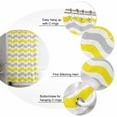 thumbnail image 5 of 72x78 Inch Shower Curtain Yellow Grey White Bathroom Decor Waterproof Fabric Bathtub Bath Curtains Decorative Abstract Geometric Ocean Wave Stripe Extra Long Shower Curtain Set with Hooks, 5 of 6