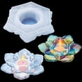 thumbnail image 1 of Portavelas de loto, molde de resina, candelabro de flores, moldes de silicona de fundición epoxi para joyero DIY, contenedor de baratijas, 1 of 5