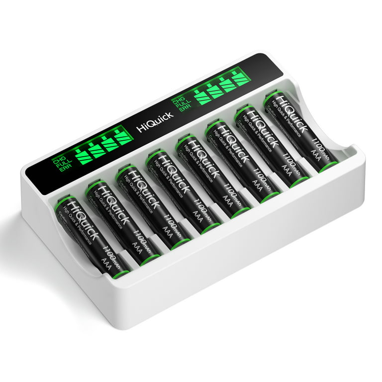 HiQuick AAA Rechargeable Batteries AAA Batteries 1100mAh High Capacity  Performance 1.2V, Per-Charged Ni-MH AAA Battery Pack of 8 Batteries