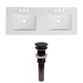thumbnail image 1 of American Imaginations 48-in. W 3H4-in. Ceramic Top Set In White Color - Overflow Drain Incl. AI-31638, 1 of 8