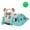 Green, variant on 4-in-1 Kids Slide Rocking Horse Toy with Basketball Hoop, Portable Convertible Playset for Toddlers and Children Ages 1-6, Safe Indoor Outdoor Slide and Rocker