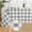 Grey and White, variant on Round Waterproof Vinyl Table Cloth, Buffalo Flannel Backed Tablecloth, Wipeable Plastic Table Cover for Dinner, Kitchen, Picnic (60", Yellow and White)