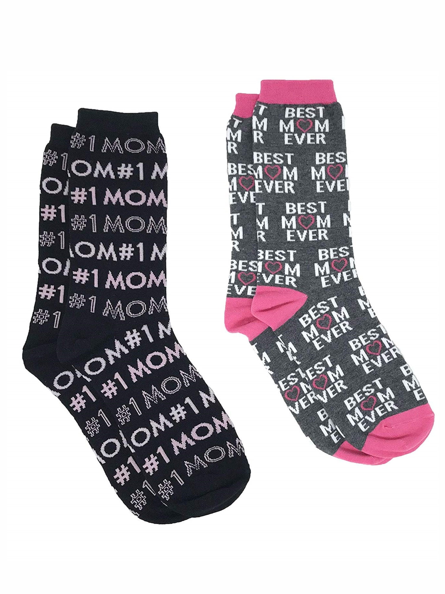360 Threads 360 Threads 1 Mom & Best Mom Ever Crew Socks Mother's