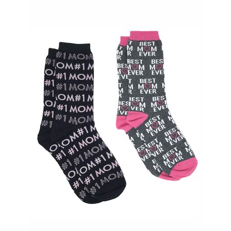 Women's #1 Mom & Best Mom Ever Novelty Crew Socks Mother's Day Gift (Best Stocks Of The Day)