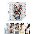 thumbnail image 4 of Navy Blue Butterfly 4th of July Cloth Napkins Set of 4 Reusable Dinner Napkins, Independence Day Star Grey Plaid Cocktail Napkin Washable Table Napkins for Wedding/Holiday Party/Baby Shower 20"x20", 4 of 7