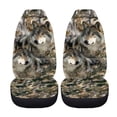 thumbnail image 5 of XYZCANDO Wolf Camouflage Print Car Seat Covers for Woman Anti-Scratch Front Seat Cover Elastic Washable, for SUV Truck Sedan, 5 of 10