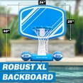 thumbnail image 5 of GoSports Splash Hoop PRO Swimming Pool Basketball Game - Includes Poolside Water Basketball Hoop, 2 Balls and Pump - Blue, 5 of 7
