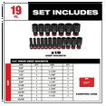 thumbnail image 3 of Milwaukee 49-66-7012 SHOCKWAVE Impact Duty 1/2" Socket Set, 19 Pieces, 3 of 9