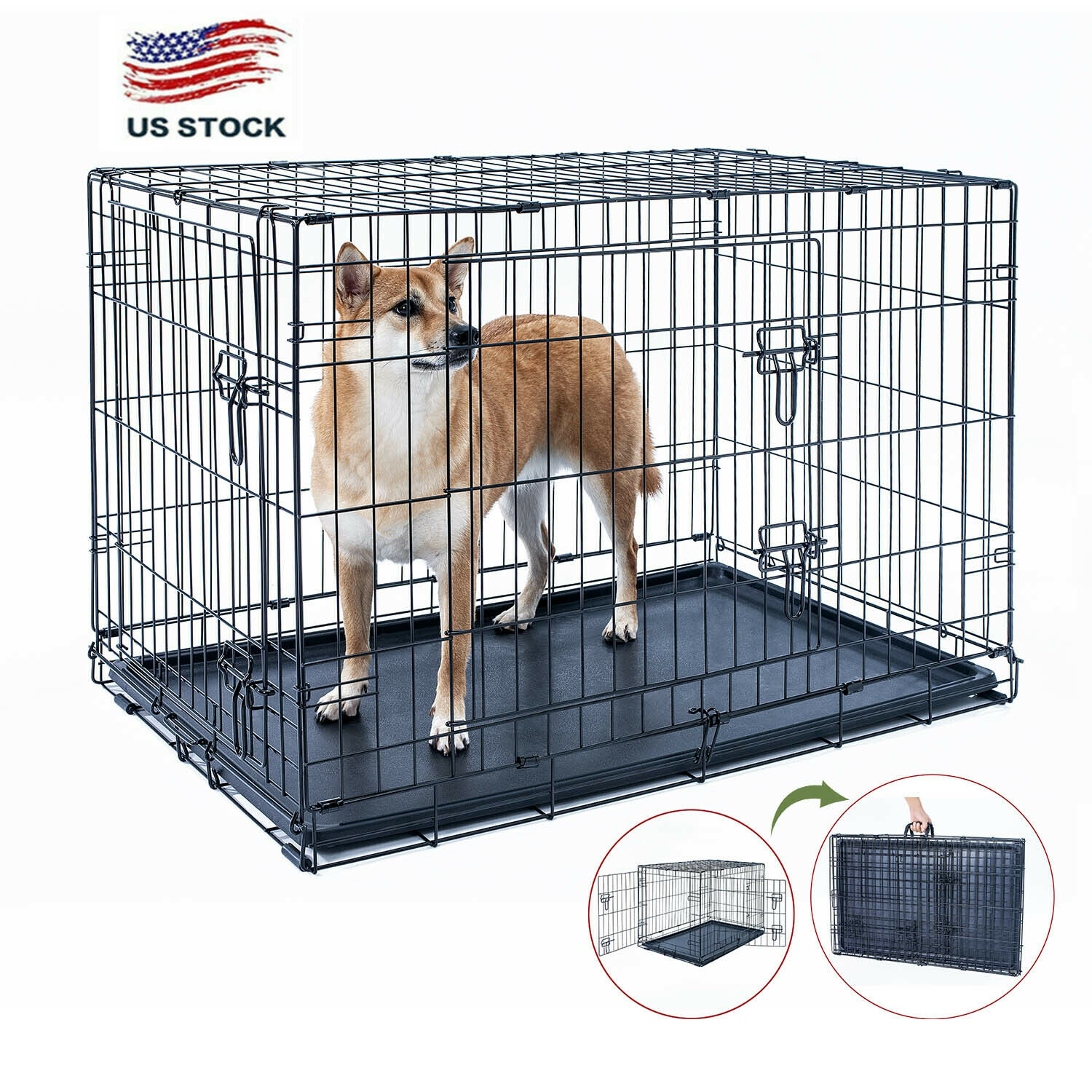 KennelMaster 42 X 28 X 30 Large Wire Dog Crate FKC422830 The Home Depot