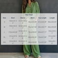 thumbnail image 3 of Women's Waffle Knit 2 Piece Tracksuit Outfit Henley Long Sleeve Top and Drawstring Wide Leg Pants Soft Comfy Loungewear Casual Travel Vacation Streetwear Set Green, 3 of 5