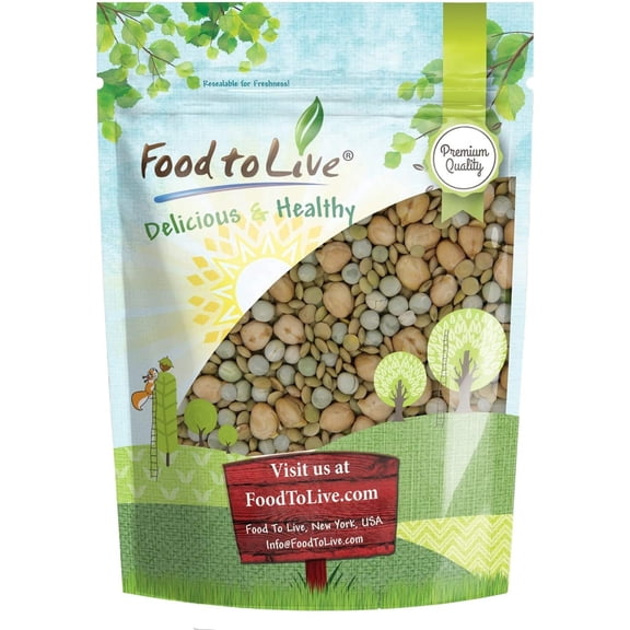 Rainbow Sprouting Beans Mix, 1 Pound — Raw, Vegan, Kosher, Sproutable — by Food to Live