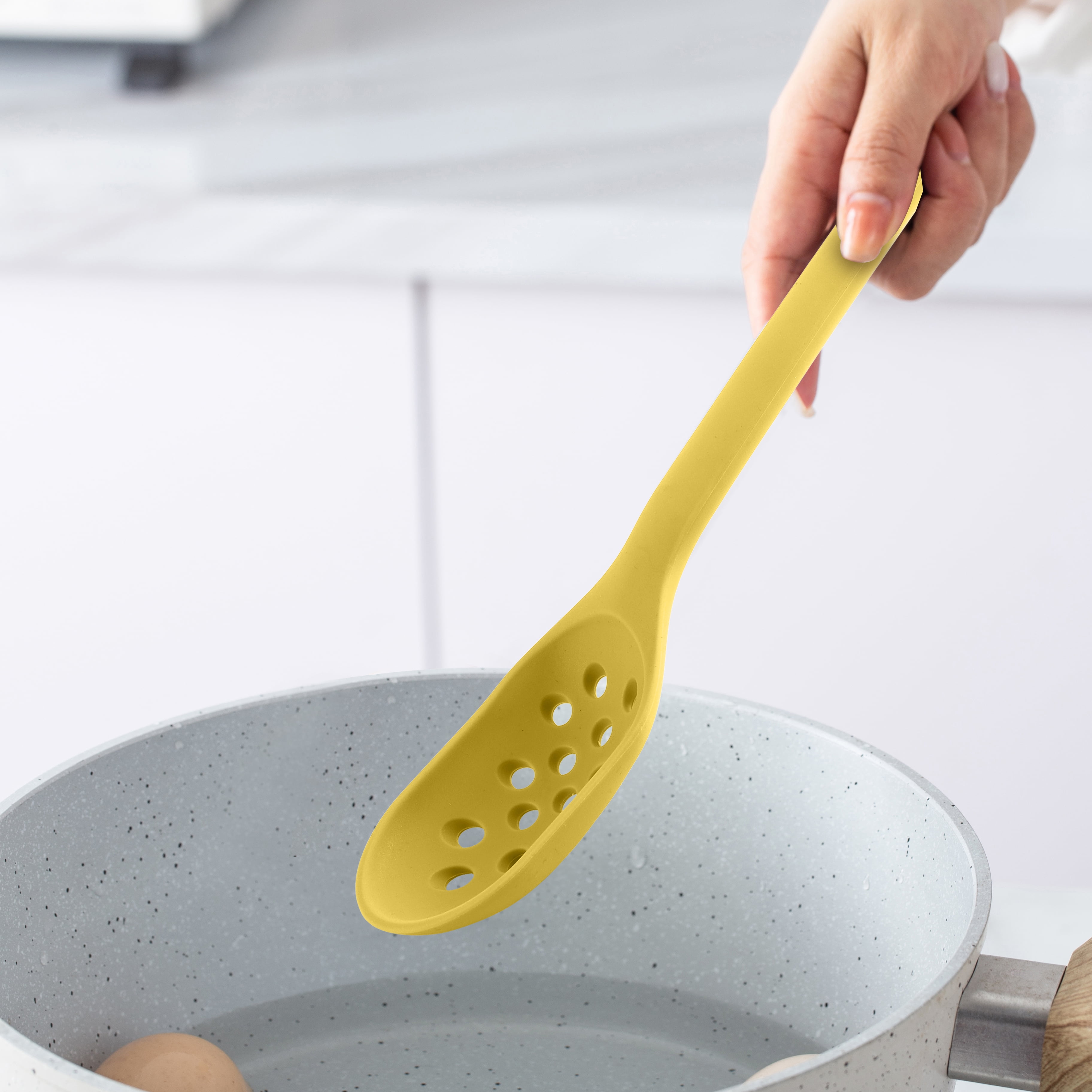 Cook with Color Silicone Slotted Spoon Yellow