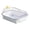 White, variant on Semi Enclosed Cat Litter Box with High Sides Front Opening Odor Control Kitty Litter Pan for Indoor Use Easy Clean Large Capacity Cat Toilet Pet Litter Box