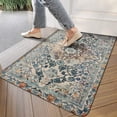 thumbnail image 3 of Boho Blue Retro Patterned Carpet Door Mat Welcome Door Mat for Front Door, Home Entrance, Yard, Floor, Patio, Non Slip Spring Summer Welcome Mat Indoor Outdoor Doormat 30"*17", 3 of 6