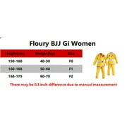 FLUORY Adult All Around Brazilian Jiu Jitsu BJJ Gi no Belt Beauty Fish Embroidery for Men
