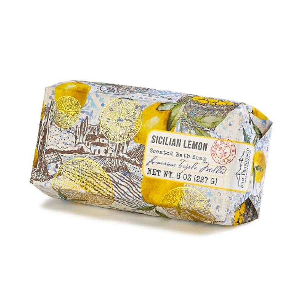 San Francisco Soap Company Pillow Bath Bars Gift Box, Sicilian Lemon