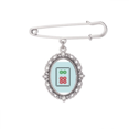 thumbnail image 1 of Mahjong Circle Dots 6 Tile Pattern Brooch Pin Dress Shirt Shawl Clips, 1 of 3