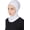 White, variant on Solid Women's Muslin Hijab Sport Head Scarf - Plain Under Scarf Muslimah Turban Cap - Ramadan Accessory
