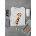 thumbnail image 3 of Giraffe Head With Santa Hat T-Shirt Women -Image by Shutterstock, Female Medium, 3 of 4
