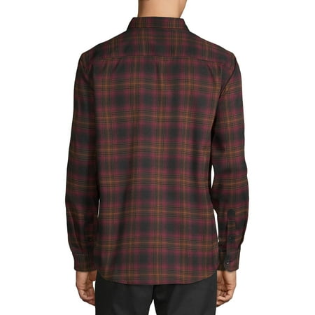 George - George Men's Premium Outdoor Long Sleeve Plaid Flannel, up to ...