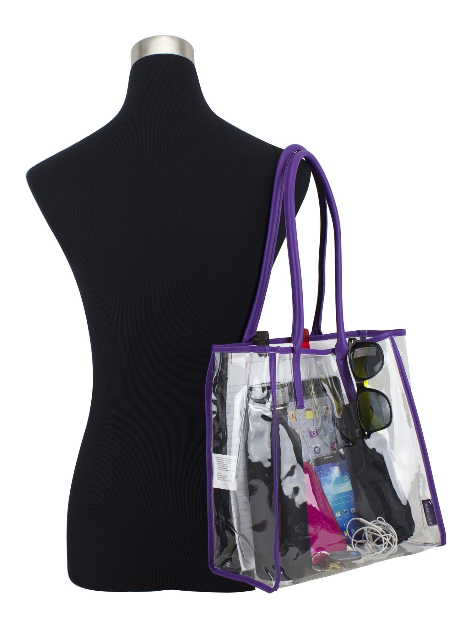 Eastsport Clear All-Purpose Security Tote, Purple