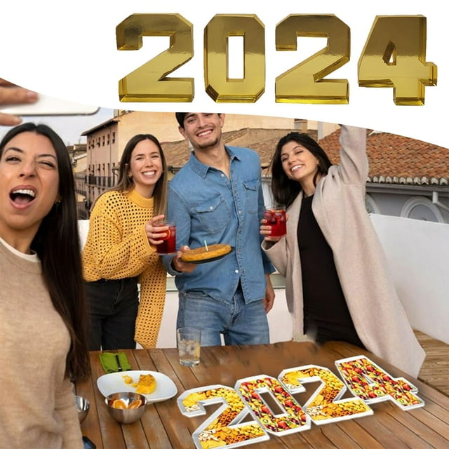 MOQIN 2024 Numbers Fillable Graduation Cardboard Number Box 2024 Food Tray Cardboard Numbers for Party Candy Cupcake Box for School College Party Supplies