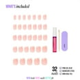 thumbnail image 6 of Kiss Core French Short Squoval Press-On Nails, White, 32 Pieces, 6 of 14