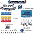 thumbnail image 5 of 2026 Birthday Party Supplies Party Decorations Include Backdrop, Happy Birthday Banner, Tableware Set, Tablecover, CakeCupcake Toppers, Foil Balloons, 5 of 5