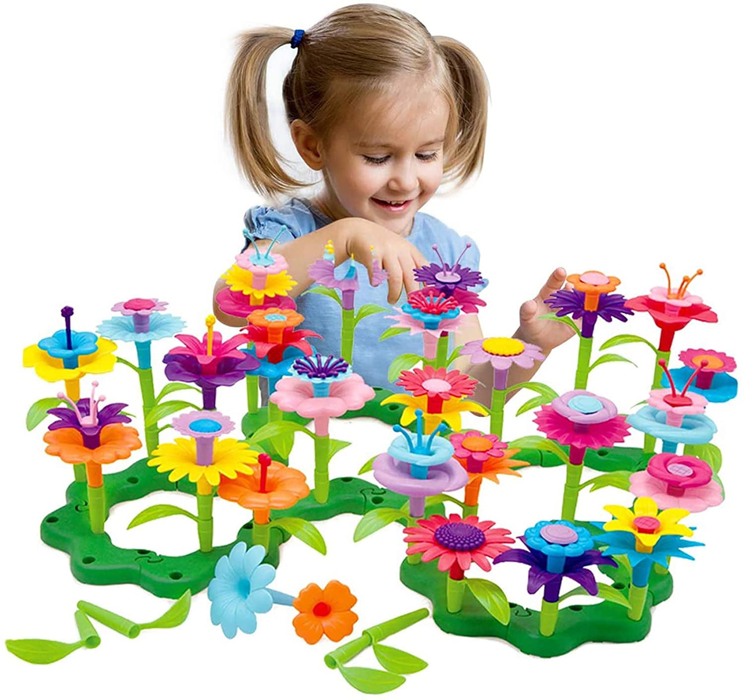 Details about   Fisher Price Little People Builder Flower Shop Stacking Building Flower Bunch 